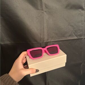 DEZI Pink Square Sunglasses
